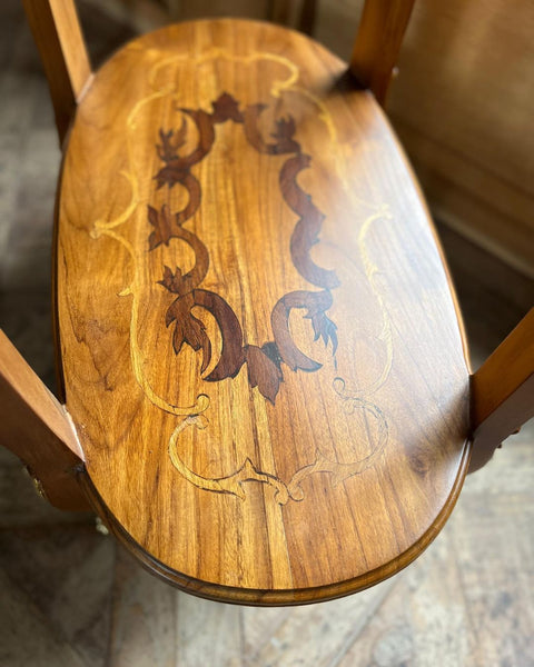 Side tables with exceptional marquetry~