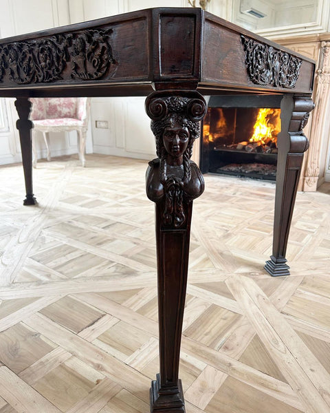 Dining table with caryatids