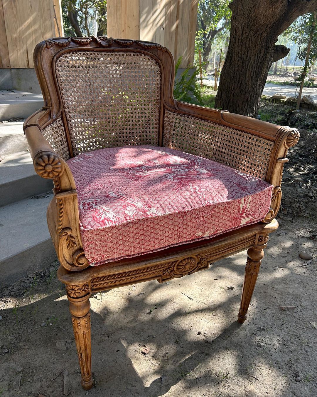 Wicker Louis XVI chair~
