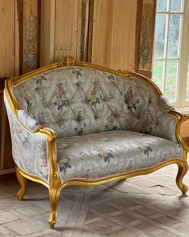 Louis XV sofa with lion sentinel