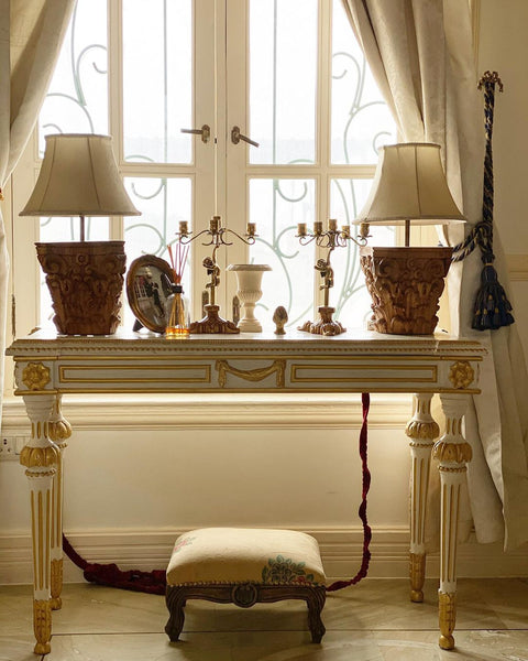 Console table inspired by classic Louis XVI