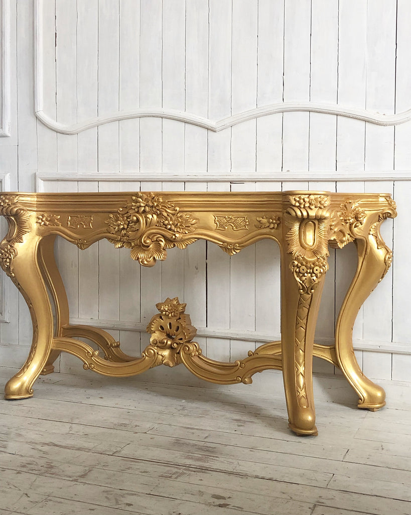 Console Modern Rococo Console of brilliance inspired by Italian rococo – Parrot & Lily Pvt Ltd