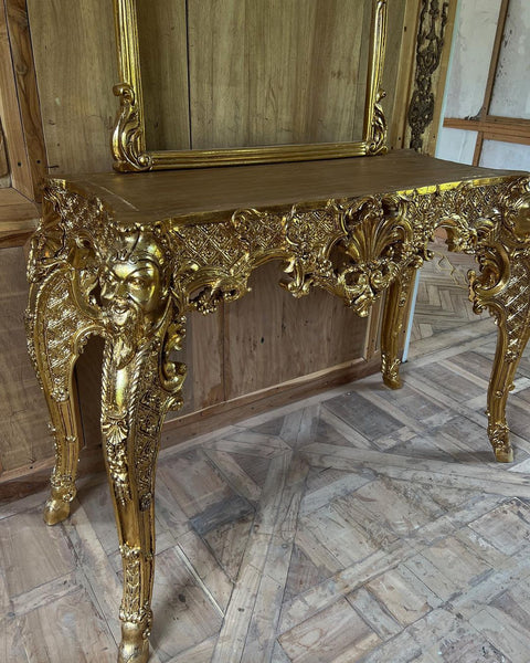 Palatial console inspired by 19th century chinoiserie
