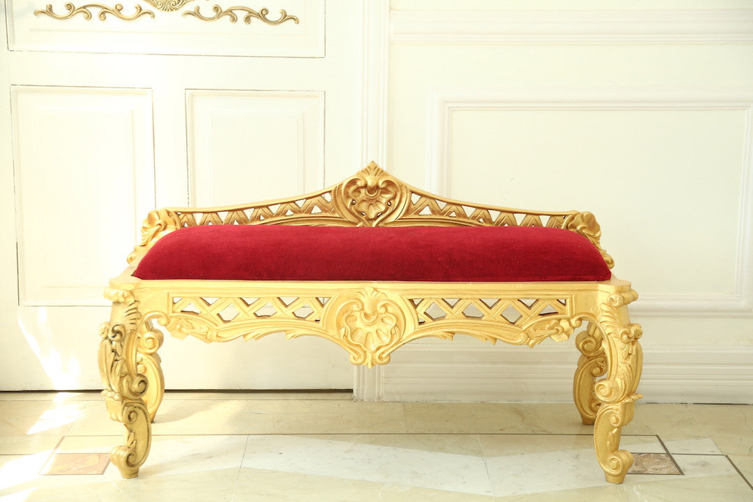 Window bench inspired by Italian baroque