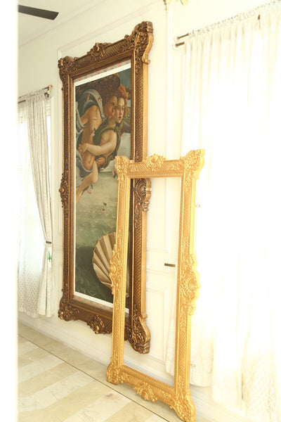 Frame of oversized proportions and rococo elements inspired by Louis XV
