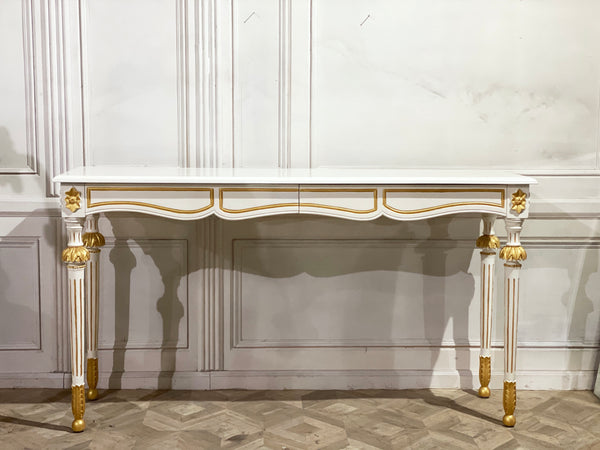 Console / desk with transitional features in classic Louis XVI