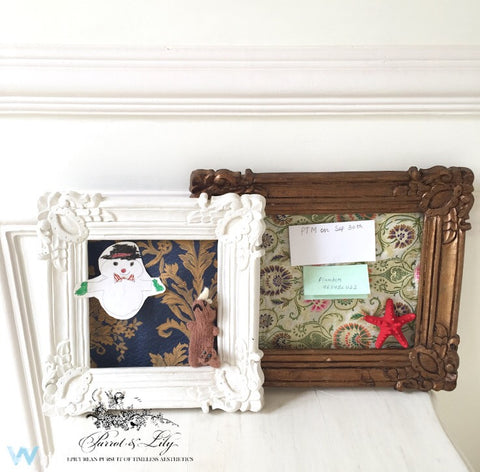The straight Louis XV frame inspired pin board