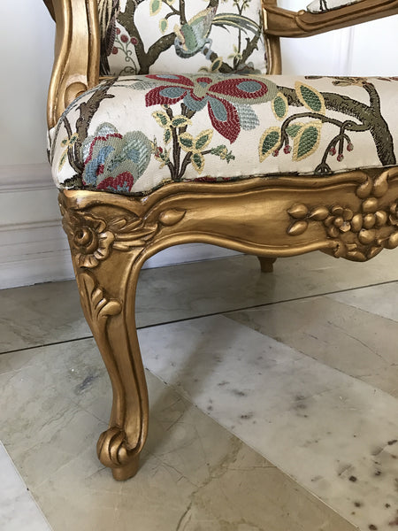 Chair inspired by Louis XV fauteuil