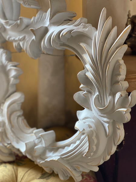 Pediment with foliage