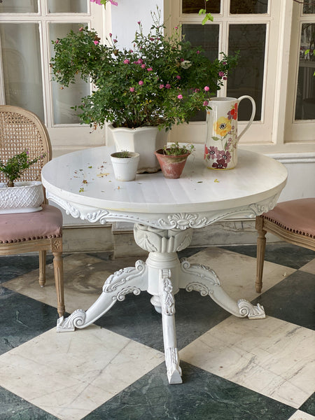 Louis XV inspired round dining table