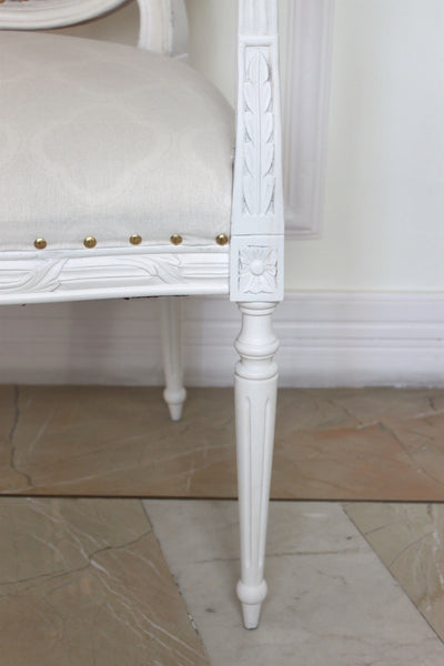 Chair iconised by Louis XVI, lofty armchair