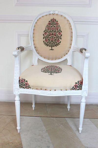 Chair iconised by Louis XVI, lofty armchair
