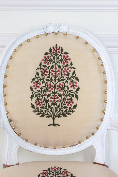 Chair iconised by Louis XVI, lofty armchair