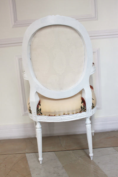 Chair iconised by Louis XVI, lofty armchair
