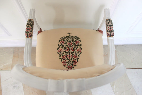 Chair iconised by Louis XVI, lofty armchair
