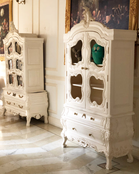 Armoire with bombé drawers inspired by Louis XV