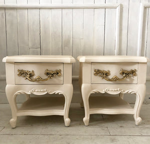 Nightstand with beautiful silhouette in Louis XV style