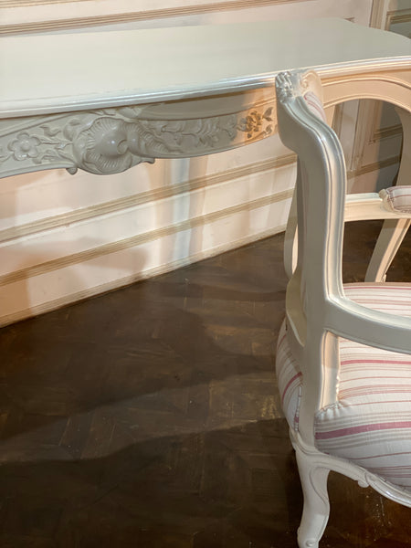 Chair inspired by Louis XV fauteuil with deep rococo sensibilities