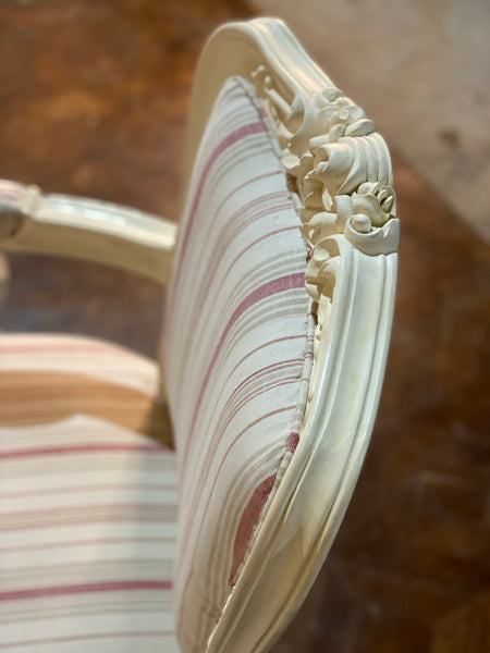 Chair inspired by Louis XV fauteuil with deep rococo sensibilities