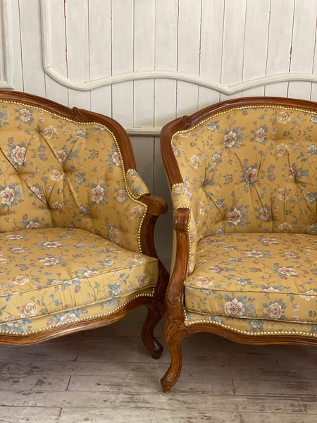 Bergère / armchair inspired by the Louis XV era