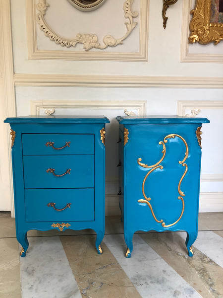 Nightstand / side tables of stunning elegance inspired by Louis XV