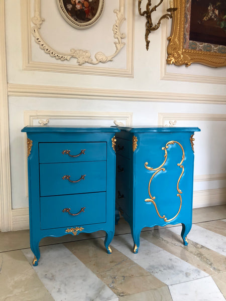Nightstand / side tables of stunning elegance inspired by Louis XV