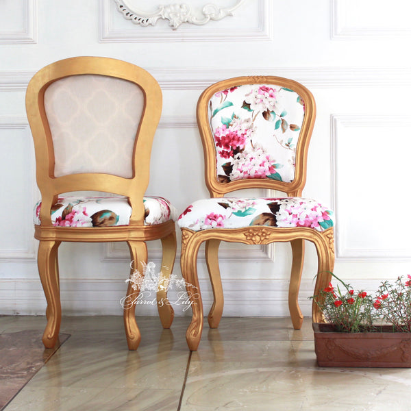 Chair iconised by Louis XV, small side chair without arms