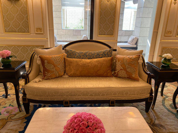 Sofa of simple Louis XVI sensibilities