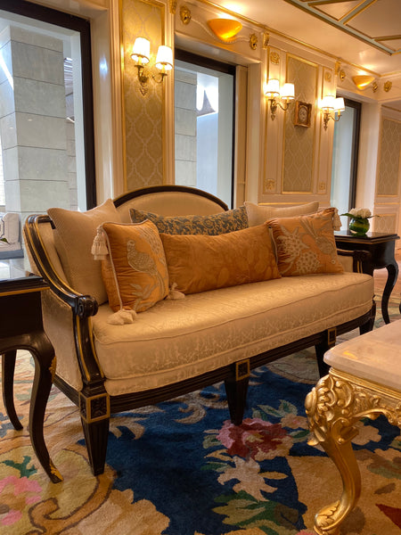 Sofa of simple Louis XVI sensibilities