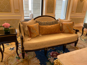 Sofa of simple Louis XVI sensibilities