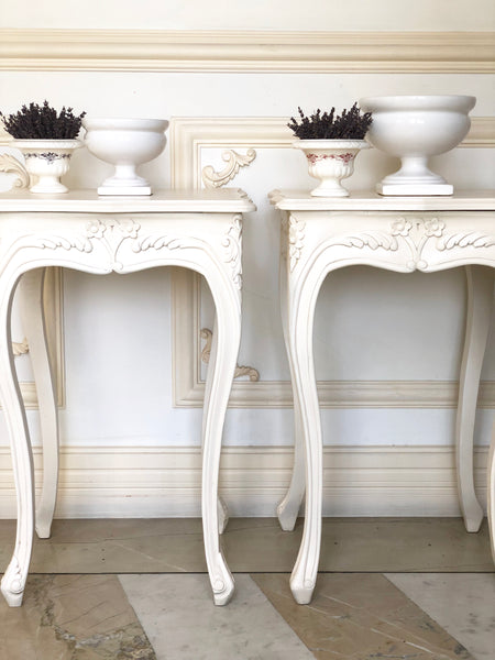 Side tables / stool with delicate Louis XV sensibilities