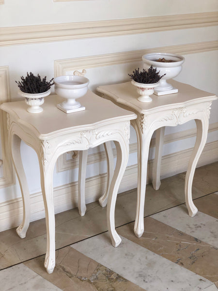 Side tables / stool with delicate Louis XV sensibilities