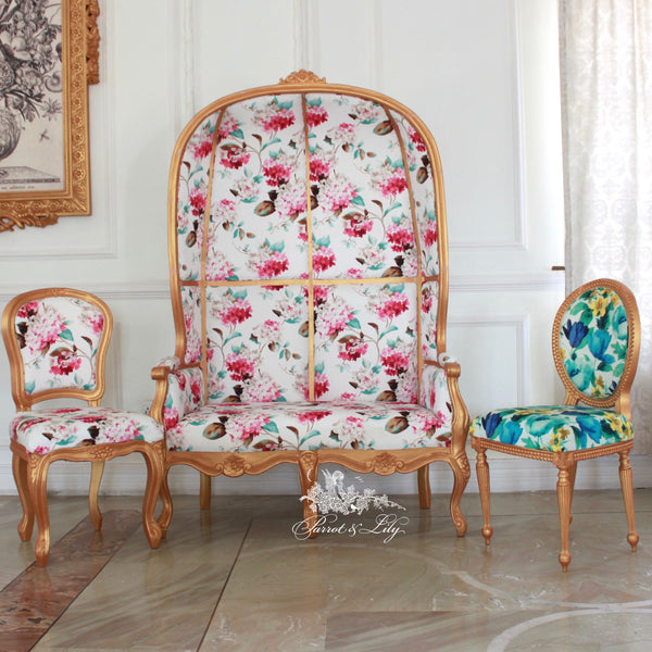 Balloon chair sofa inspired by Louis XV