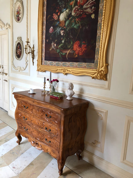 Surreal commode with bombé shape