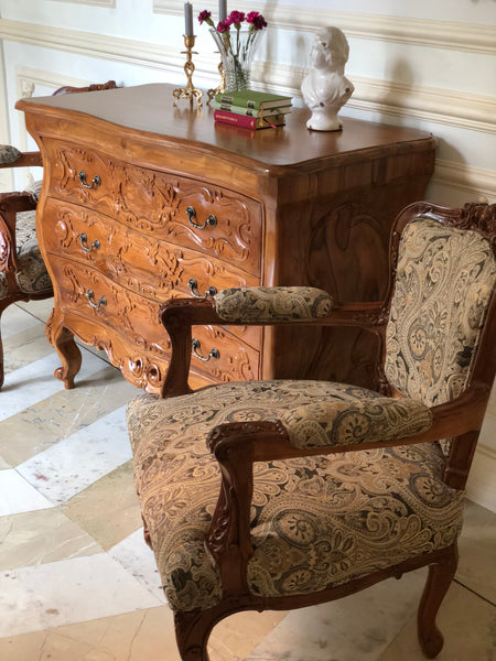 Surreal commode with bombé shape