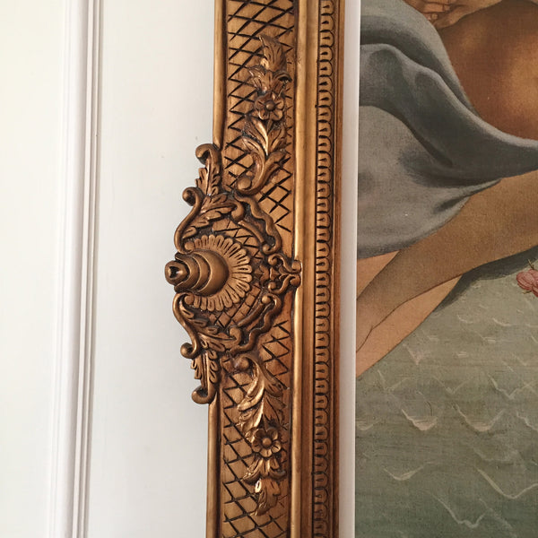 Frame of oversized proportions and rococo elements inspired by Louis XV