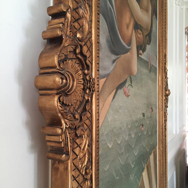 Frame of oversized proportions and rococo elements inspired by Louis XV