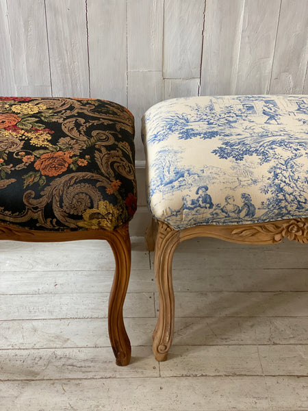 Louis XV carved benches