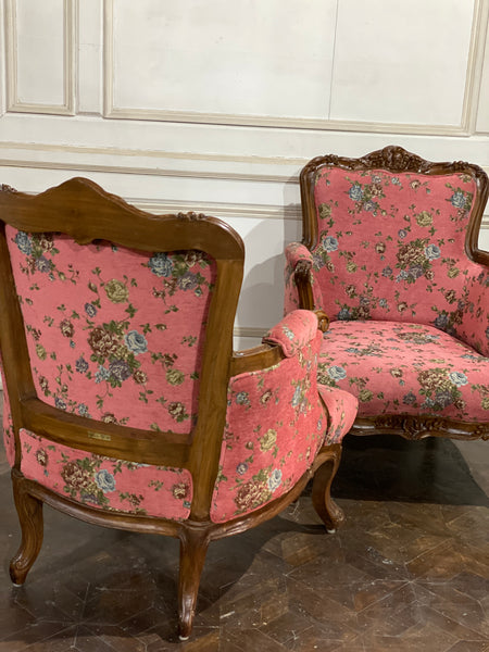 Pair of armchairs with significant Louis XV features