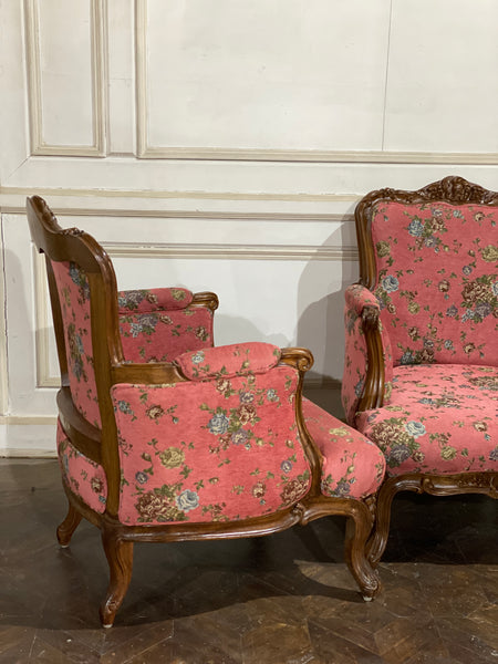 Pair of armchairs with significant Louis XV features