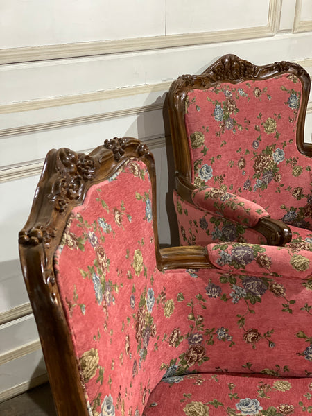 Pair of armchairs with significant Louis XV features