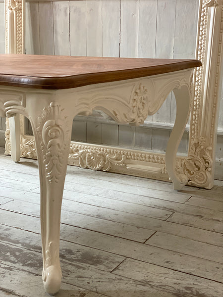 Louis XV center table with reverse scrolls