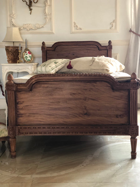 Louis XVI quintessential bed in Provençal finish