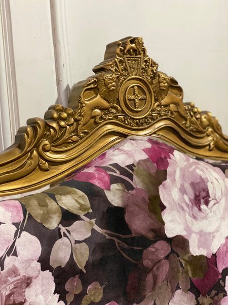 Carved Louis XV bed