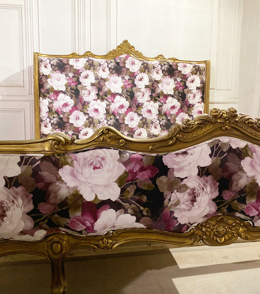 Carved Louis XV bed