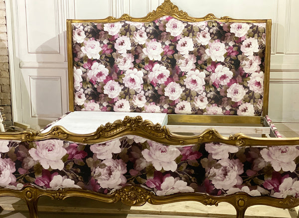 Carved Louis XV bed