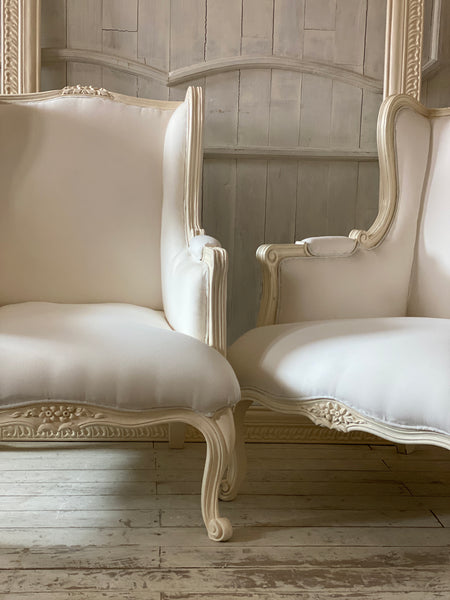Surreal wing chair of Louis XV sensibilities
