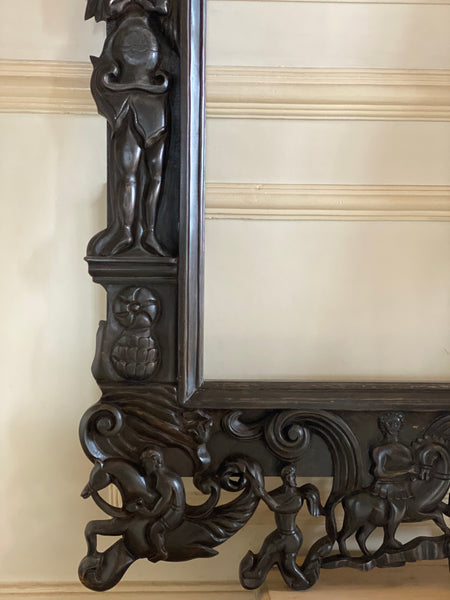 Renaissance frame with arabesques, angels, birds and grotesques