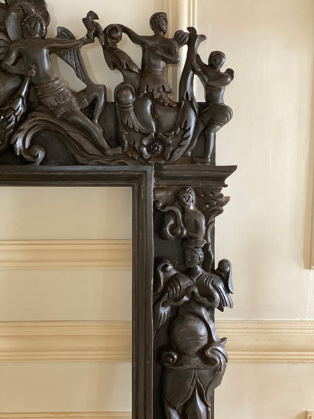Renaissance frame with arabesques, angels, birds and grotesques