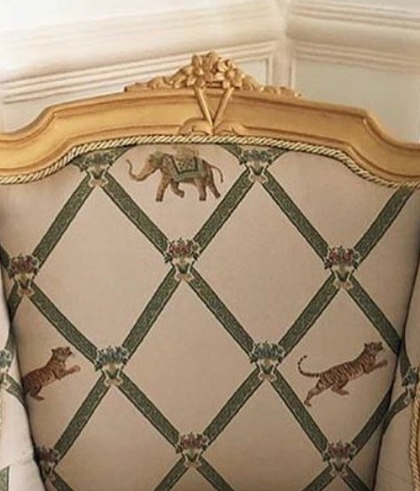 French wing back chair~